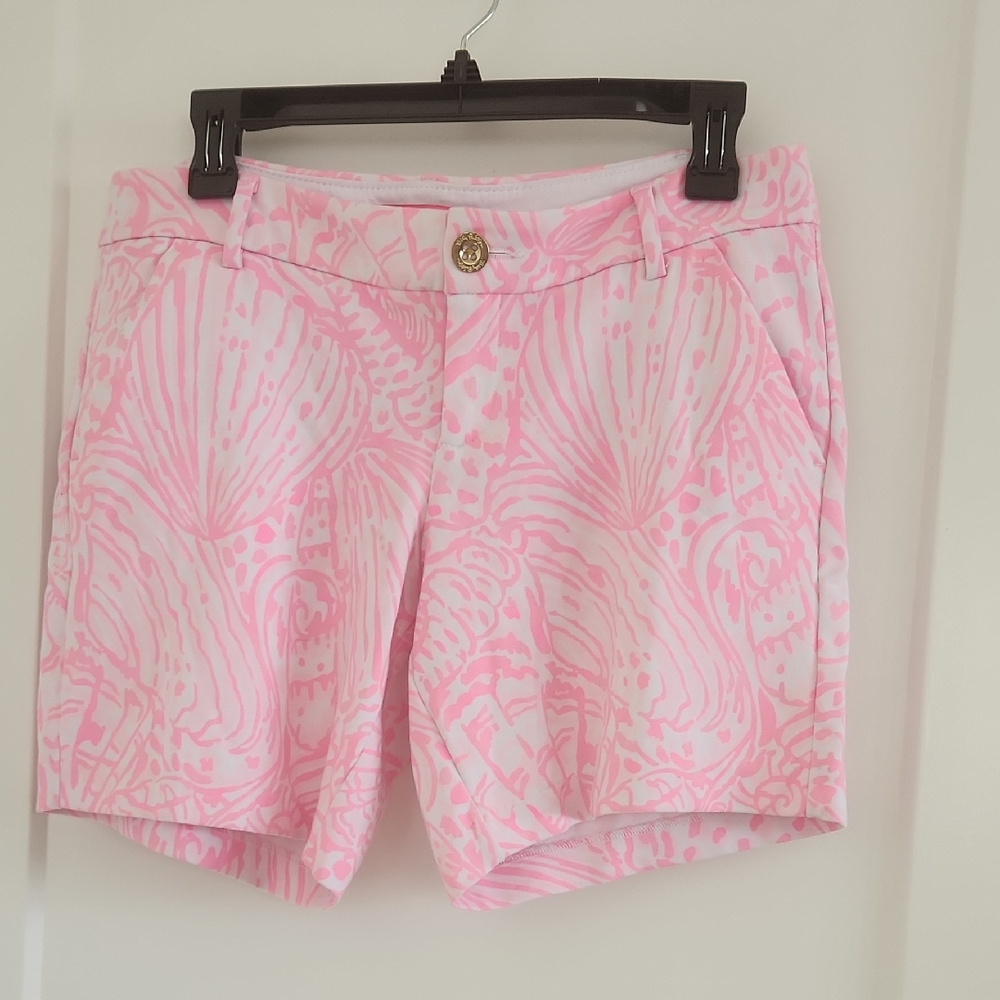 Lilly Pulitzer Pink and White Women's Shorts